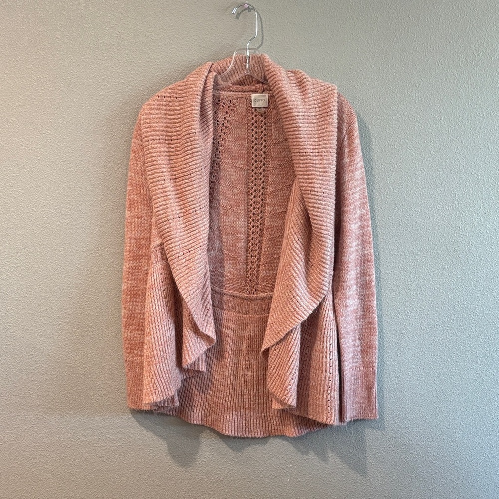 Cupio Blush Draped Cardigan Sweater